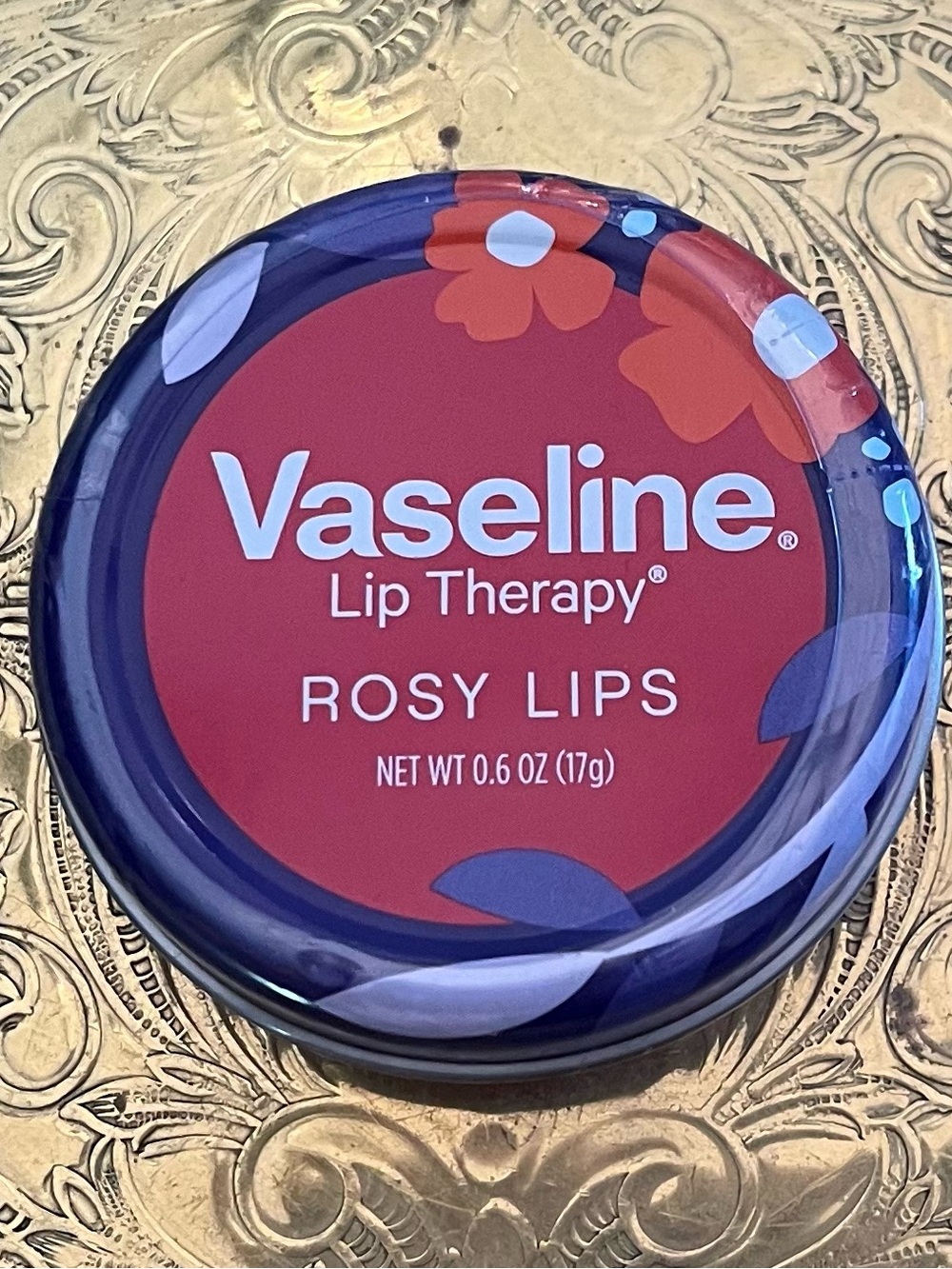 Vaseline Lip Therapy Rosy Lips 0.6 Oz/17g Tin NEW & Sealed